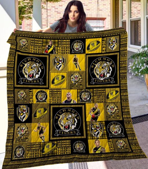 Afl Richmond Tigers Quilt Blanket V1