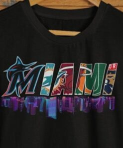 American Miami Sports Teams T-shirt For Sports Fans
