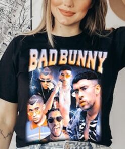 Bad Bunny Rapper Vintage Bootleg T-shirt For Rap Music Fans