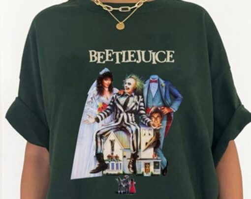 Beetlejuice Horror Film Tim Burton Alec Baldwin Graphic T-shirt