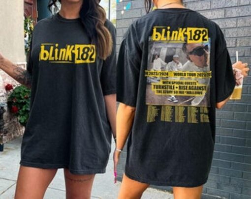 Blink 182 The World Tour 2023 2024 Concert Shirt Best Fan Gifts