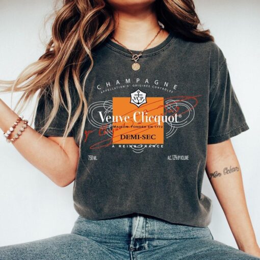 Champagne Veuve Rose Graphic Shirt