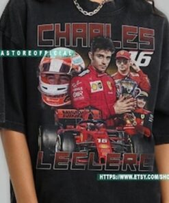 Charles Leclerc Racing Grand Prix Formula One F1 Vintage T-shirt For Sports Fans
