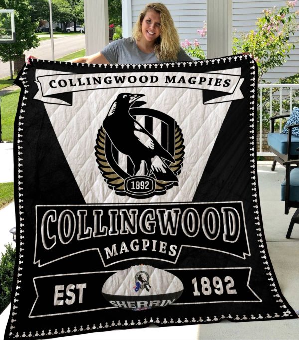 Collingwood Magpies EST 1892 Quilt Blanket