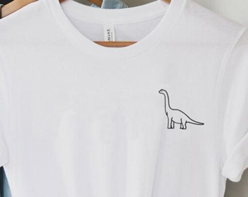 Funny Cute Dinosaur Simple Design T-shirt