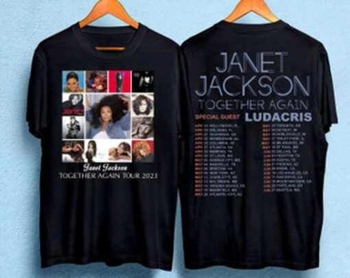 Janet Jackson Together Again Tour Ludacris 2023 Concert Shirt Fan Gifts