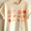 Oranges Food Vegetables Fruit Simple Design T-shirt