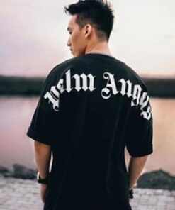 Palm Angels Text Streetwear Style T-shirt