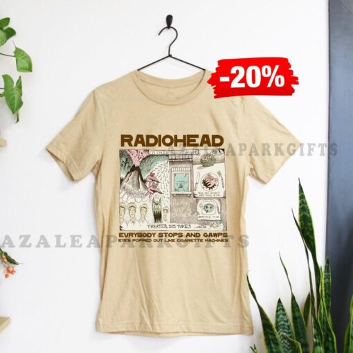 Radiohead Everybody Stops And Gawps Kid A Album Graphic Unisex T-shirt