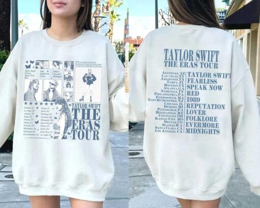 The Eras Tour Taylor Swift 1989 Folklore Red Sweatshirt For Swifties