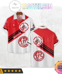 1. FC Köln Bundesliga White Red Aloha Shirt Best Hawaiian Shirt For Fans