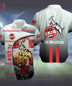 1. FC Köln Special Design Hawaiian Shirt For Bundesliga Football Soccer Fans