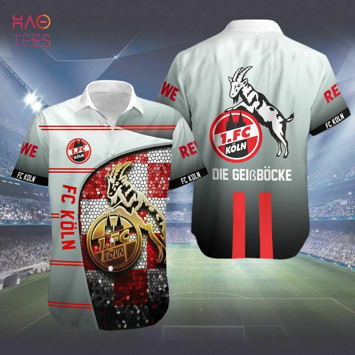 Bundesliga 1. FC Köln Logo Red Hawaiian Shirt Size From S To 5xl