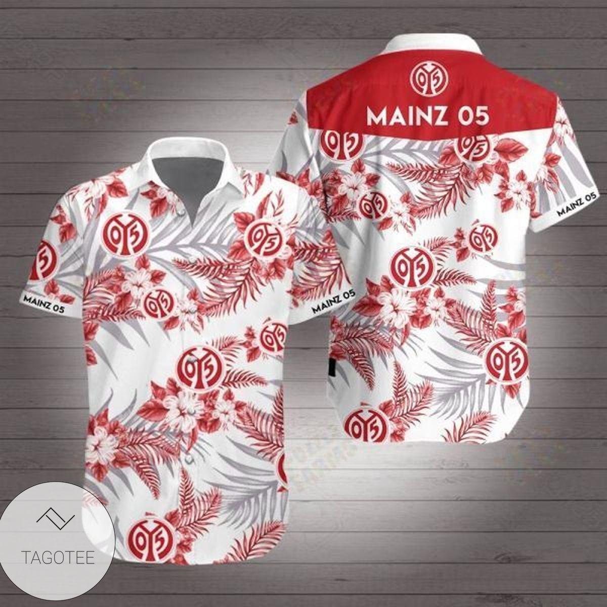 1. Fsv Mainz 05 Coconut Islands Vintage Hawaiian Shirt Size From S To 5xl