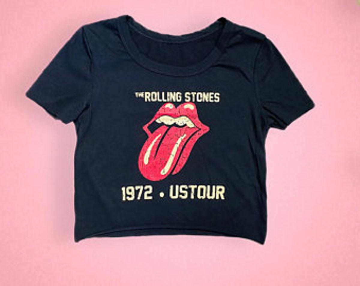 60s Band The Rolling Stones American Tour 1972 Crop Top Shirt Best Gift For Fans
