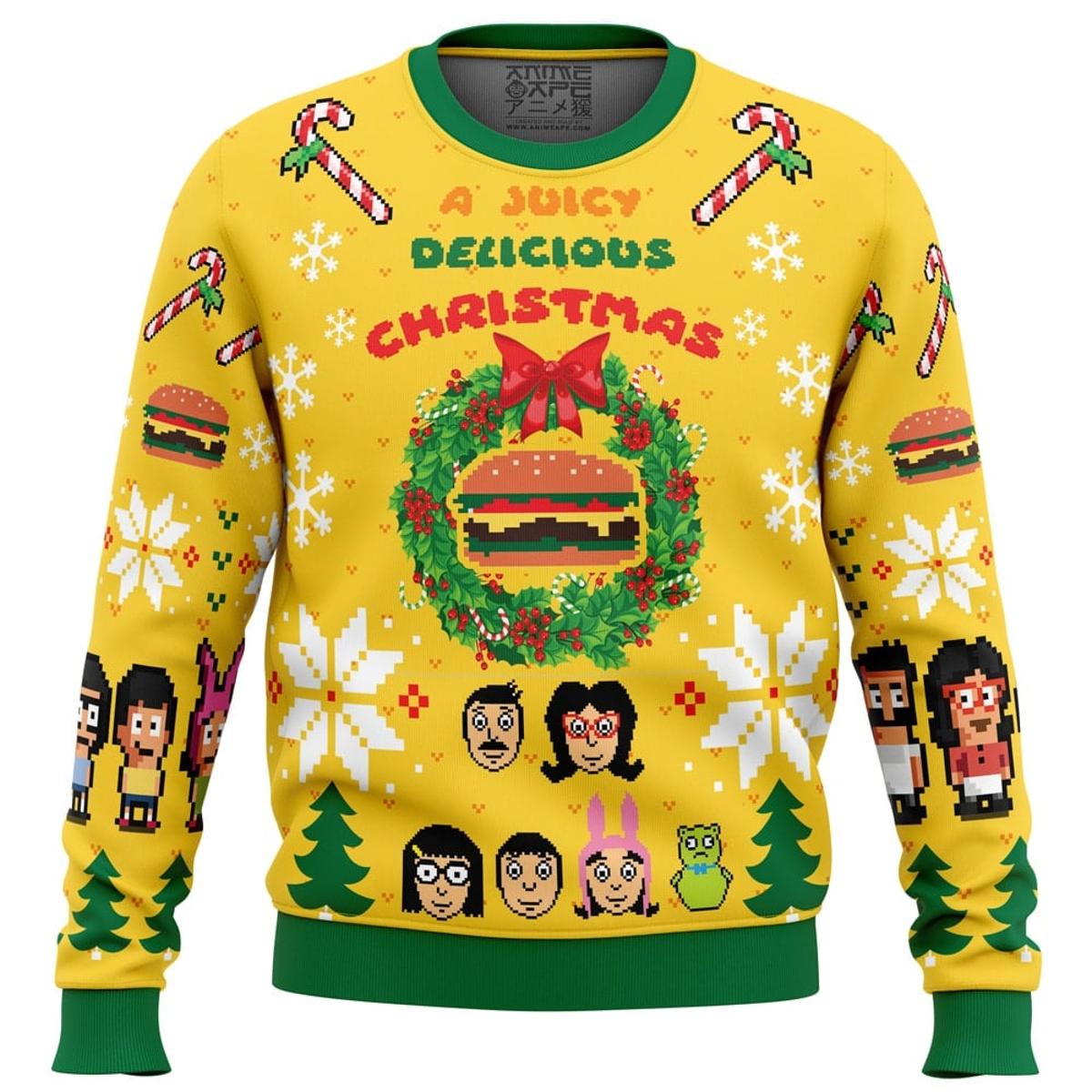 An Ugly Slasher Horror Movie Christmas Sweater For Men And Women