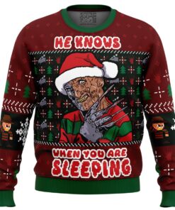 A Nightmare On Elm Street Fred Claws Christmas Freddy Krueger Funny Ugly Christmas Sweater For Men Women