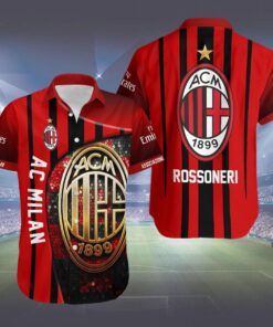 Ac Milan 3d Team Logo Rossoneri Edition Hawaiian Shirt Best Gift For Fans