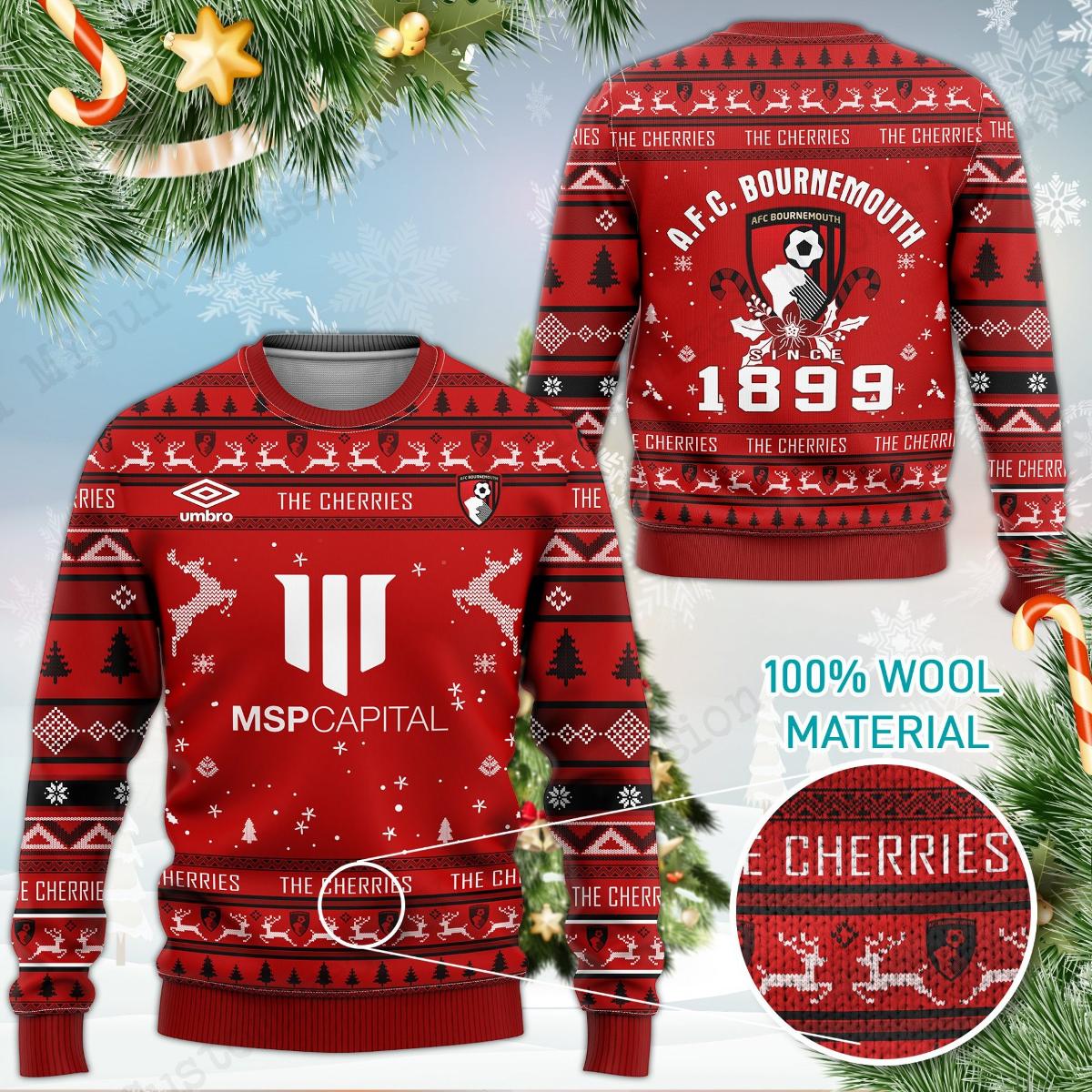 Afc Bournemouth Ugly Christmas Sweater For Men And Women