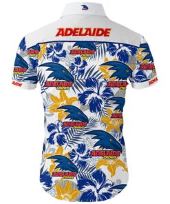 Afl Adelaide Crows Multi Logo White Blue Floral Hawaiian Shirt For Men Women 3