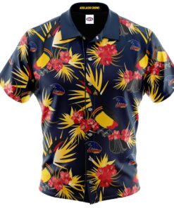 Afl Adelaide Crows Tropical Parrots Patterns Floral Aloha Shirt Size From S To 5xl 1