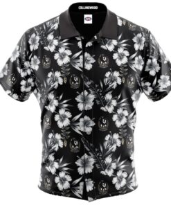 Afl Collingwood Magpies Logo Dark Grey Floral Hawaiian Shirt For Men Women Fans 1