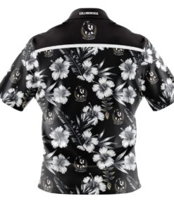 Afl Collingwood Magpies Logo Dark Grey Floral Hawaiian Shirt For Men Women Fans