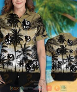 Afl Collingwood Magpies Palm Tree Patterns Aloha Shirt Outfit For Fans 3