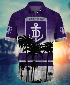 Afl Fremantle Dockers Palm Tree Vintage Hawaiian Shirt Gift For Fans