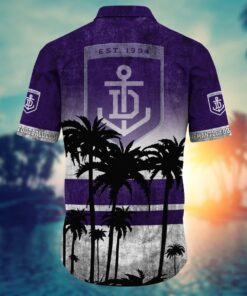 Afl Fremantle Dockers Palm Tree Vintage Hawaiian Shirt Gift For Fans 3