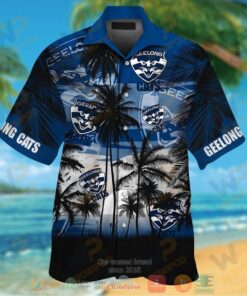 Afl Geelong Cats Tropical Vintage Aloha Shirt Best Gifts Ideas For Fans