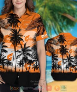 Afl Greater Western Sydney Giants Summer Coconut Trees Tropical Hawaiian Shirt Size From S To 5xl 2