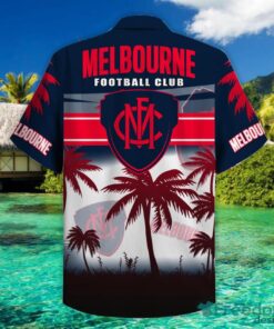 Afl Melbourne Demons Summer Palm Tree Tropical Hawaiian Shirt Size From S To 5xl