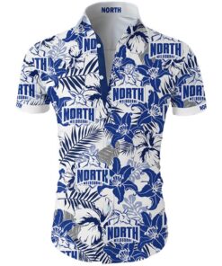 Afl North Melbourne Kangaroos Tropical Floral Patterns Aloha Shirt Best Outfit For Fans