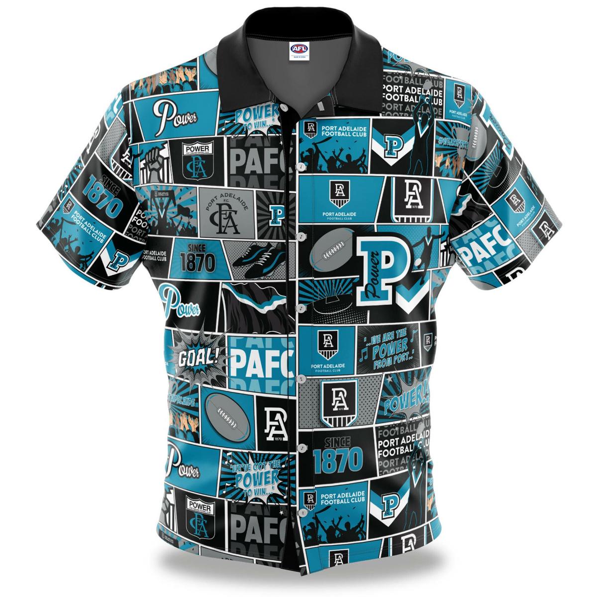 Afl Port Adelaide Lightning Power Indigenous Aloha Shirt For Men Women Fans