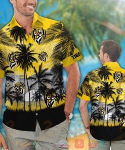 Afl Richmond Tigers Palm Tree Patterns Tropical Hawaiian Shirt For Men Women Fans
