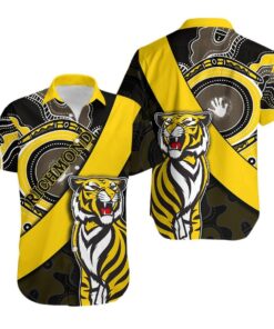 Afl Richmond Tigers Symbol Aboriginal Patterns Vintage Aloha Shirt Best Gift Ideas