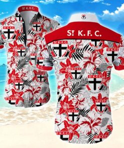 Afl St Kilda Saints Floral Tropical Hawaiian Shirt Best Gifts For Fans 1