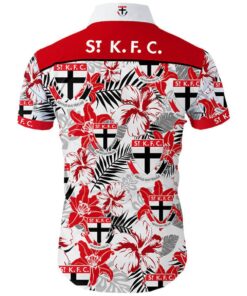 Afl St Kilda Saints Floral Tropical Hawaiian Shirt Best Gifts For Fans 3