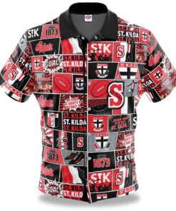 Afl St Kilda Saints Football Team Since 1873 Vintage Hawaiian Shirt Best Gift For Fans