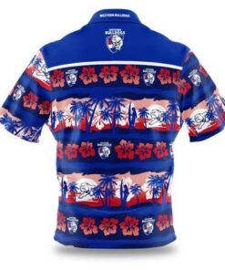 Afl Western Bulldogs Blue Redtropical Hawaiian Shirt Best Outfit For Fans