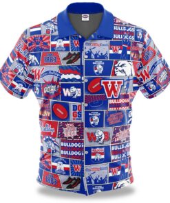 Afl Western Bulldogs Football Team Since 1883 Vintage Hawaiian Shirt Best Gift For Fans