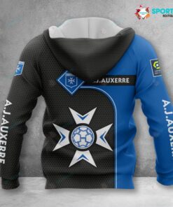 Aj Auxerre Blue Black Zip Up Hoodie Gifts For Lovers 2