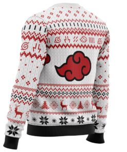 Akatsuki Symbol Naruto White Ugly Christmas Sweater Best Gift For Fans 3