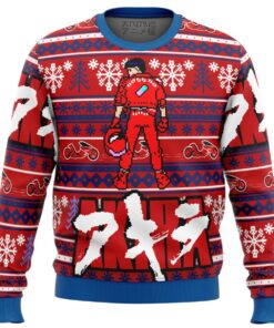 Akira Manga Character Shotaro Kaneda Red Xmas Sweater Best Gift For Fans