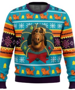 Meowy Catmas Alf Christmas Sweater For Men And Women