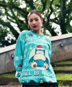 All Is Calm All Bright Snorlax Pokemon Best Ugly Christmas Sweater Gift Ideas For Fans 2