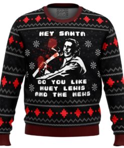 American Santa American Psycho Black Christmas Sweater Xmas Outfit For Fans 1