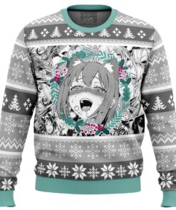 Anime Style Ahegao Face Funny Ugly Christmas Sweater Xmas Gift For Fans 1