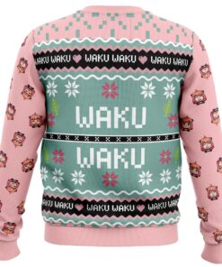 Anya Forger Waku Waku Spy X Family Pink Christmas Sweater Best Gift For Fans